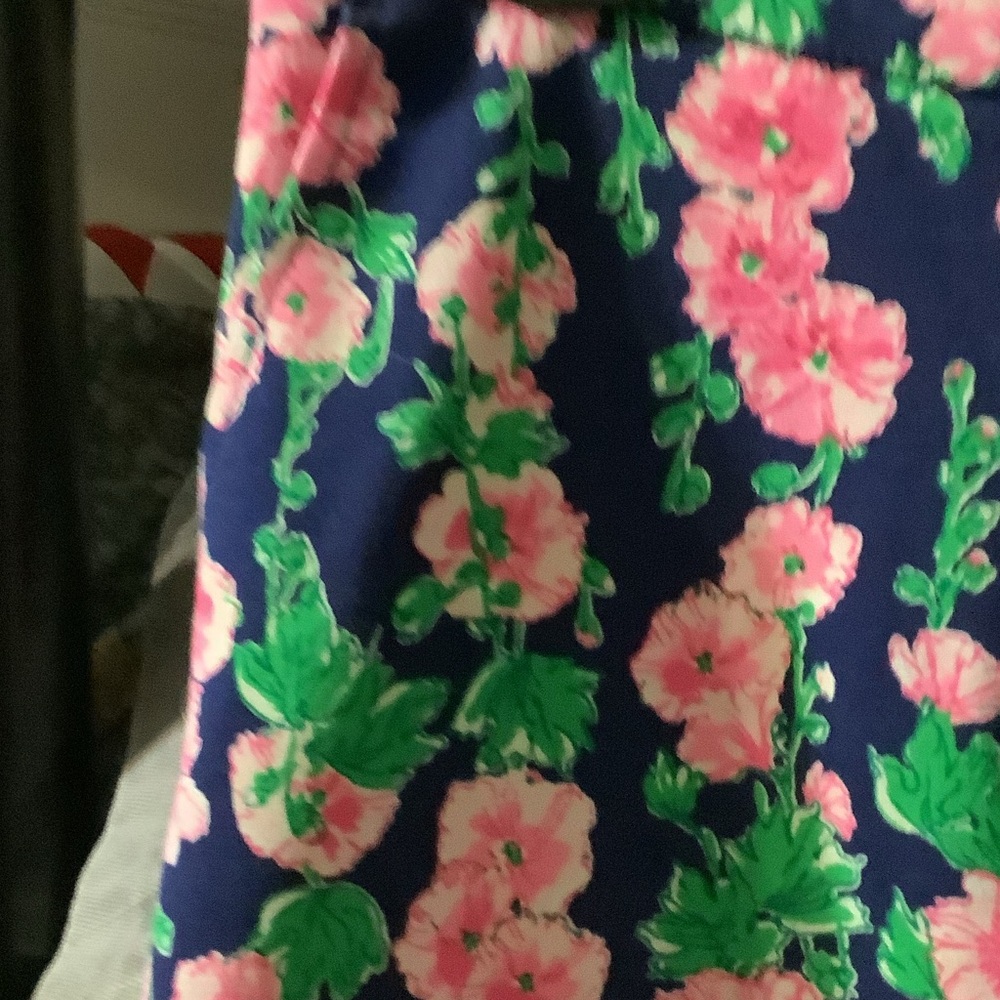 Lilly Pulitzer Darci knit Shorts - Pink and Green on Oyster Bay Navy - Picture 5 of 8